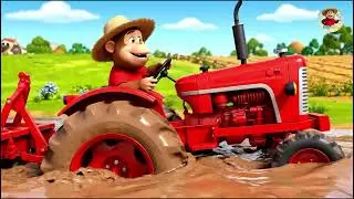 Monkey Fixes Tractor and Helps his Friends on The Farm & Harvest Fruit 🎉🐒 | Farm Life