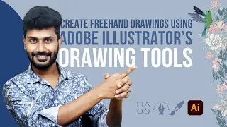 Create Free Hand Drawing using Adobe Illustrator Drawing Tools