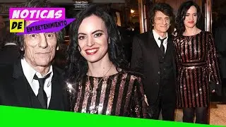Ronnie Wood's loved-up display with wife Sally in London