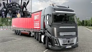 Realistic Driving Volvo FH16 - Euro Truck Simulator 2 | Truck Steering Wheel