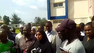 Hon Maryam Omar Senate Health Committee member at the Bungoma County Referral Hospital.