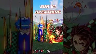Sun v1 BREATHING SHOWCASE (Weak Legacy 2) #roblox #hungergamestiktok #demonslayer