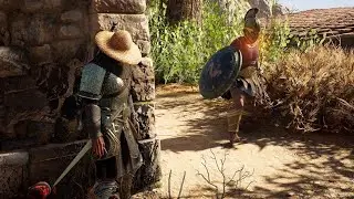 Assassin's Creed Odyssey - Stealth Play with Samurai Outfit in Fort Koroibos