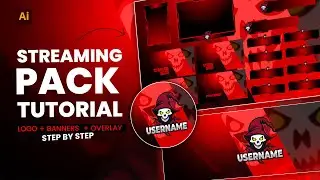 How to Design a Complete Streaming Overlay Pack for Twitch & Kick | Photoshop + Illustrator