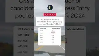 CRS score Distribution of candidates in the Express Entry Pool as of October 9, 2024 #canada #draw