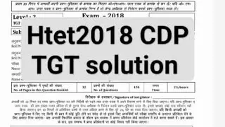 #htet2018 (TGT LEVEL-2) SOLUTION!!#cdp #htet2023 #psycology