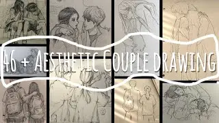 46+ Aesthetic Cute Couple drawing ideas inspiration for girls#asthetic #sketch 