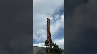 Carl Cox&rsquo;s DJ set had to be stopped because a man climbed to the top of one of the chimneys insi