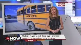 Texas students forced to pull down pants at school after teachers found feces on floor.