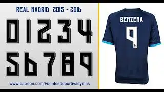 Tipografia Real Madrid 2015 - 2016 free download Real Madrid Font 2015 - 2016