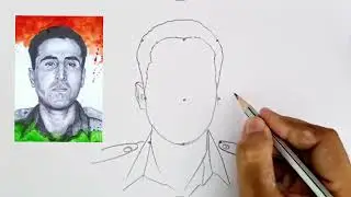 How to draw Vikram Batra Drawing // Kargil vijay diwas drawing