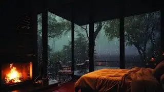 Cold Night Rain for Deep Sleep ❄️🌧️ | Calm Rain Sounds (8 Hours)