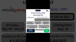Virtual Galaxy Infotech Limited IPO #ipo#sme