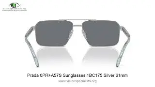 Prada 0PR+A57S Sunglasses 1BC175 Silver 61mm