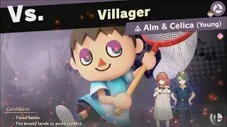 Super Smash Bros Ultimate vs Villager (Unlocks: Alm & Celica (Young)) World of Light - Adventure