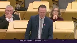 Members' Business: Give Blood 4 Good’s Efforts to Secure Scotland’s Blood Supply - 2 October 2025