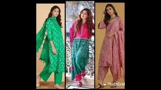 Beautiful bandhani dresses designs # simple and elegant