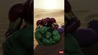 Hulk and Iron Man fight in the scorching desert. #shorts #phonk #marvel