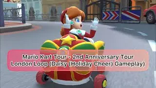 Mario Kart Tour - London Loop (Daisy (Holiday Cheer) Gameplay)