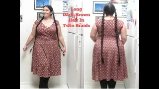 Twin Braids And Long Dark-Brown Hair