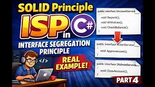 Interface Segregation Principle (ISP) in C# 🔥 | SOLID Explained with Real Banking Example | Part 4