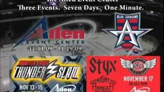 Allen Event Center Time Lapse - Three Events. Seven Days. One Minute.  11-11-09 to 11-19-09