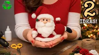 2 easy and convenient Christmas decorations you can make with hemp and fabric 🎄🎅