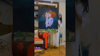 Showing my art 【as if it were a millennium 】 #youtubeshorts #art #painting #painterly