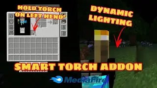 SMART TORCH ADDON FOR MINECRAFT PE | HOLD TORCH LAFT HAND | DYNAMIC LIGHTING |TY GAMING
