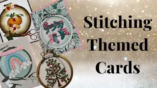 Stitching Themed Cards using the New Nichol&rsquo;s Needlework Collection from Spellbinders