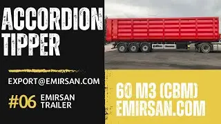 60 M3 (CBM) ACCORDION TYPE SCRAP TIPPER SEMI TRAILER - HARDOX - SAF