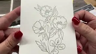 How to color a stamped outline floral image the EASY way