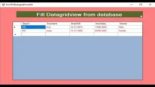How to display data to datagridview  from database in C#