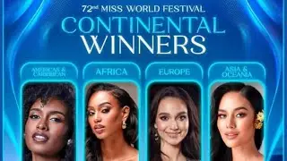 72nd Miss World 2025 Announcement of Top 4 Continental Winners || Cersons