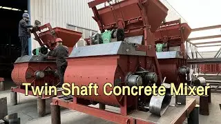 JS500 Twin Shaft Concrete Mixer Video The Heart Of Concrete Batching Plant
