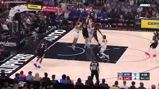 Ivica Zubac Facial Dunk Over Jericho Sims / Clippers vs. Knicks / December 16, 2023