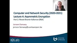 Security - 2000WETCNS - 2020-2021 | Week 4 - Part 2 (RSA)