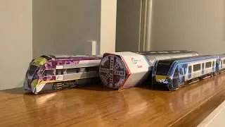 My Cardboard vehicles (HCMT, Vlocity and Metro tunnel digger!)