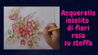come dipingere fiori rossi ad acquerello su stoffa