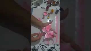 Como pintar e fazer um degrade na fita cetim. Diy_ dica