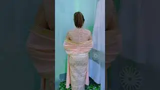 Myanmar dress design for wedding girl 💛#myanmar #traditional #dress #design #mandalay