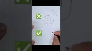 Easy Drawing 😱🥰 || TIKTOK LOGO || #art #pencilart #easy #simpledrawing #creative #tiktok #freestyle