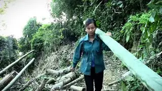 tools from bamboo transporting goods exchange  #luongthibay