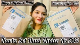 Flipkart Kurta Set Haul Under Rs-599 || Super Affordable Kurta Sets, Kurtis, Ethnic Dresses|| #haul