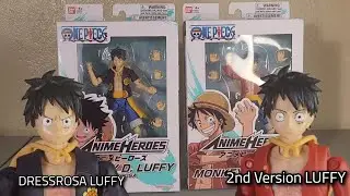 Anime Heroes Dressrosa Luffy & 2nd Version Luffy Action Figure Review