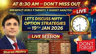 Live NIFTY Market Analysis | Jan 19 2026 , 8:30 AM | Pre-Market Levels,  || Sharad Mishra के साथ