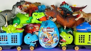 Jurassic World Unboxing Review Asmr Colorful Dinosaur T-rex Carnotaurus Mosa Stego Spino Dino Trucks