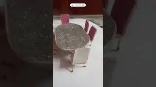 DIY miniature dining chair set with cardboard||how to make mini dining chair set||DIY dinning chair