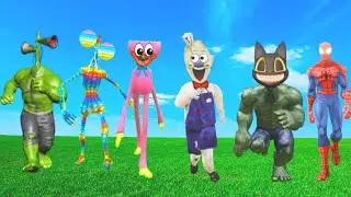 Siren Head Toilet vs Siren Head Phone vs Siren Head Devil vs Siren Head Stop Sign vs Huggy Wuggy