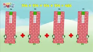 Numberblocks addition 4 same big number addition [111-120] | @ColorArt_id #learntocount